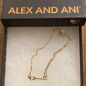 Skeleton key gold tone bracelet Alex and Ani
